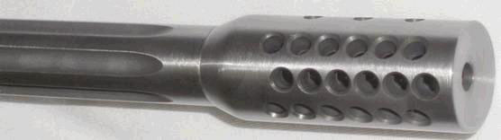 Satin Stainless heavy gas block and Varmint muzzle brake