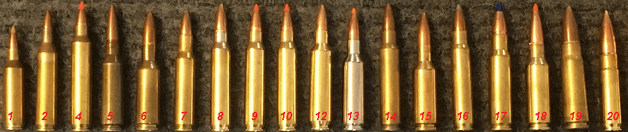 Mini 14 / 30 Cartridge & Chamber Line Up